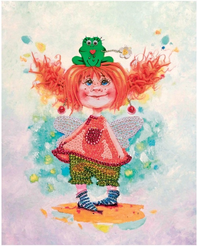 Набор для творчества "Мозаика из пайеток на холсте Проказница"  Волшебная мастерская