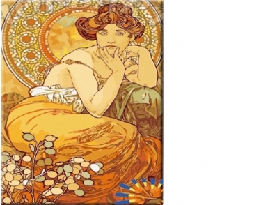 Раскраска по номерам  30*50см "Драгоценные камни. Топаз. А.М. Муха." акр. краски в тюбиках  Hobbart DZ3050003