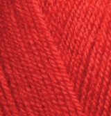 Пряжа "SEKERIM BEBE" 56 красный 56 5*100 г. 350м 100% акрил   ALIZE			