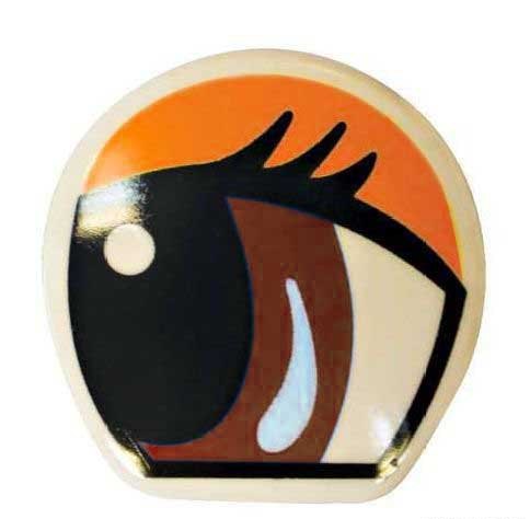 Глаза 28мм овал с ресницами цвет 101 коричневый за 1шт