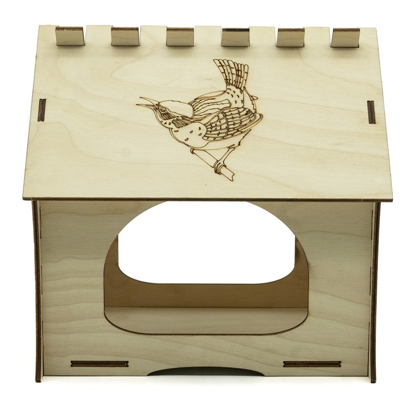 Заготовки деревян. Кормушка большая 18,5х13,5х18,5см фанера  АСТРА 486613/L-280														