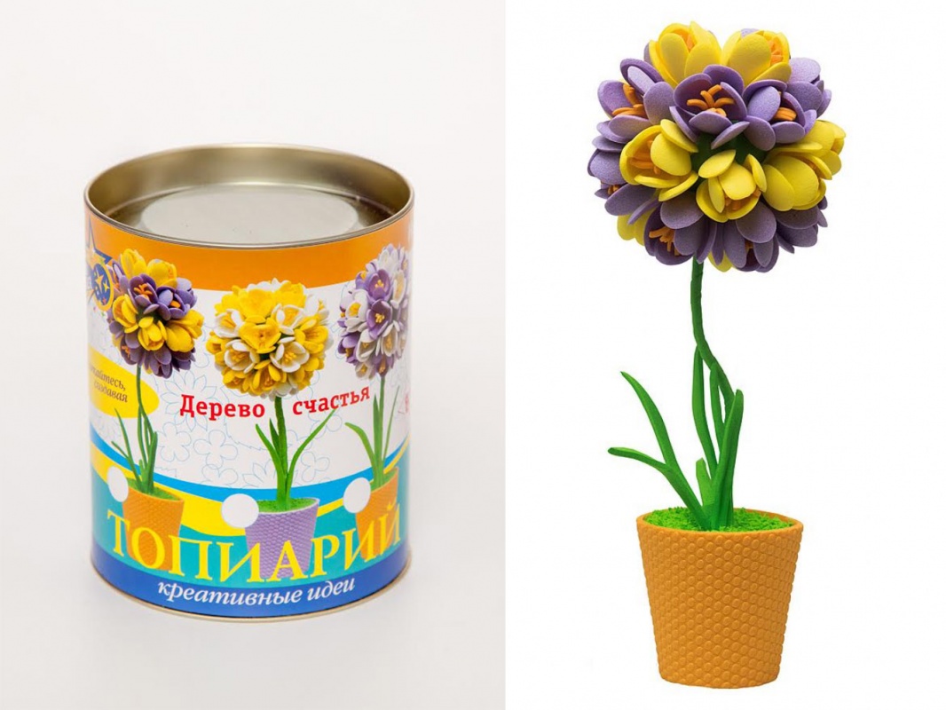 Набор для творчества "Дерево счастья. Крокусы желто-фиолет"  Волшебная мастерская ТПМ-03														