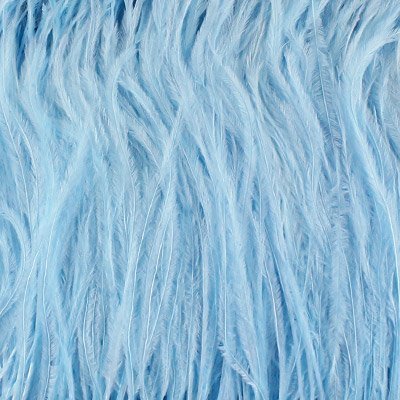 Бахрома-страус 17см цв. 008 голубой 1,83м за 1м 008														