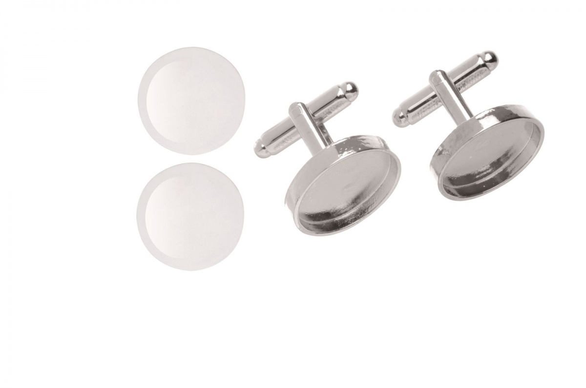 Запонки Cabochon D=18мм цв. серебристый 2шт.  Clorex 61633018				