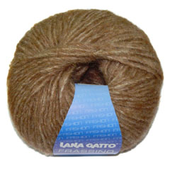 Пряжа "FRASSINO (Фрассино)" 7424 коричн. 10*50 г. 115м 46% альпака, 33% лен, 21% нейлон  Lana Gatto 7424