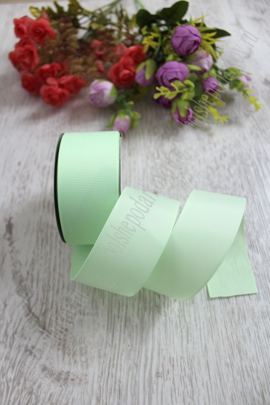 Лента репсовая 40мм мятный 50 40мм*25м 127-133/SF-1349														