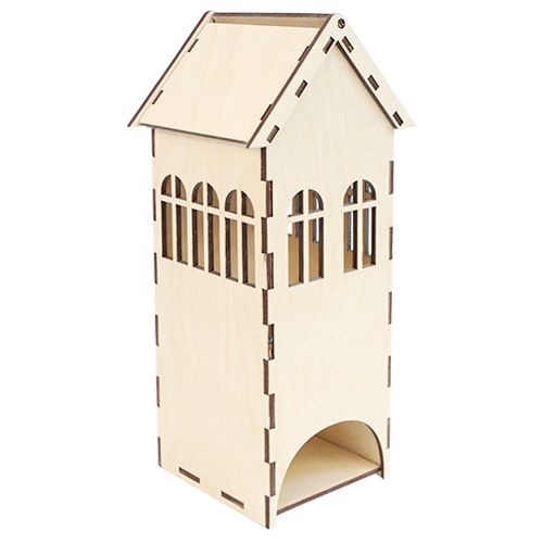 Заготовки деревян. Чайный домик с окошками средний 23см  Астра