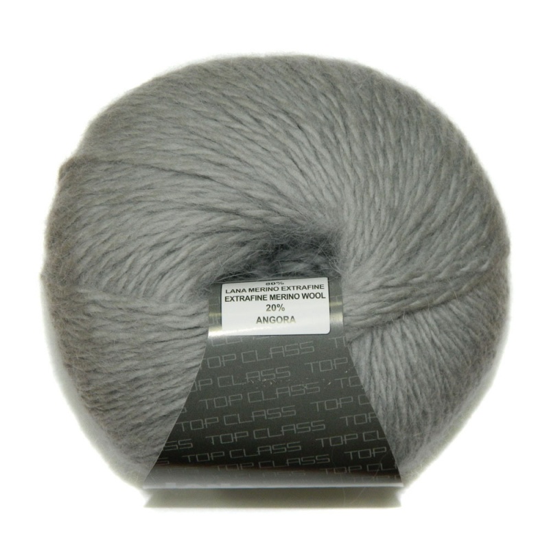 Пряжа "CLASS" 5234 св.серый 10*50 г. 125м 80% меринос. шерсть экстрафа 20%ангора  LANA GATTO 5234														
