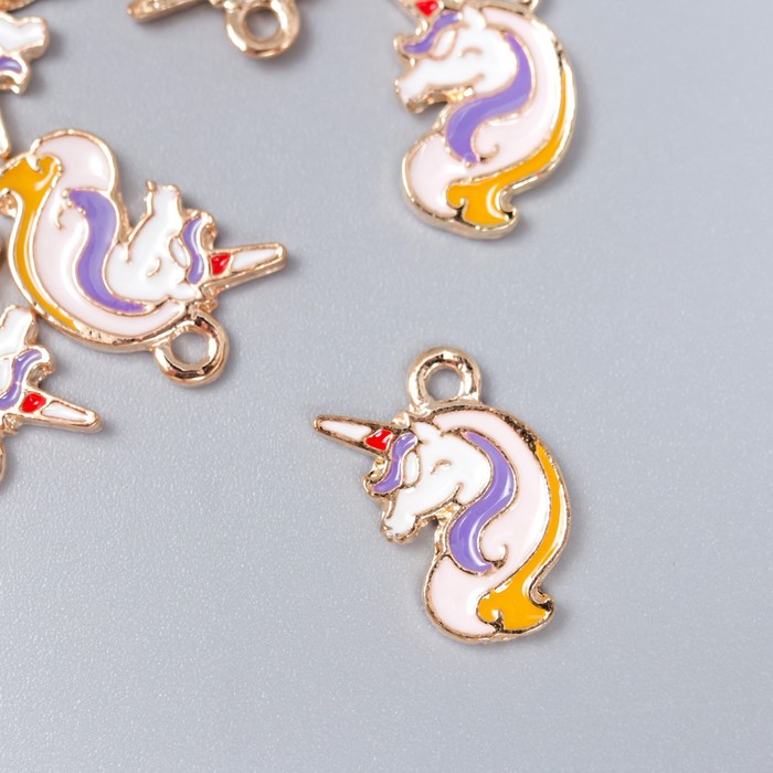 Подвеска "Единорог" цвет золото/серебро  мм за 1шт  Астра 7727792/7356070/4AR065														