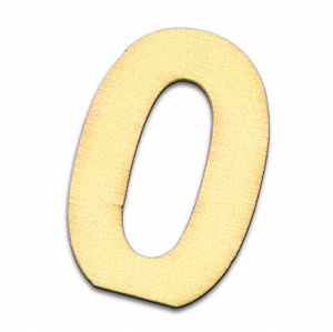 Заготовки деревян. Цифра 0 цв. натуральный 2*40мм набор 10шт. фанера за 1шт.  EFCO 2490500														