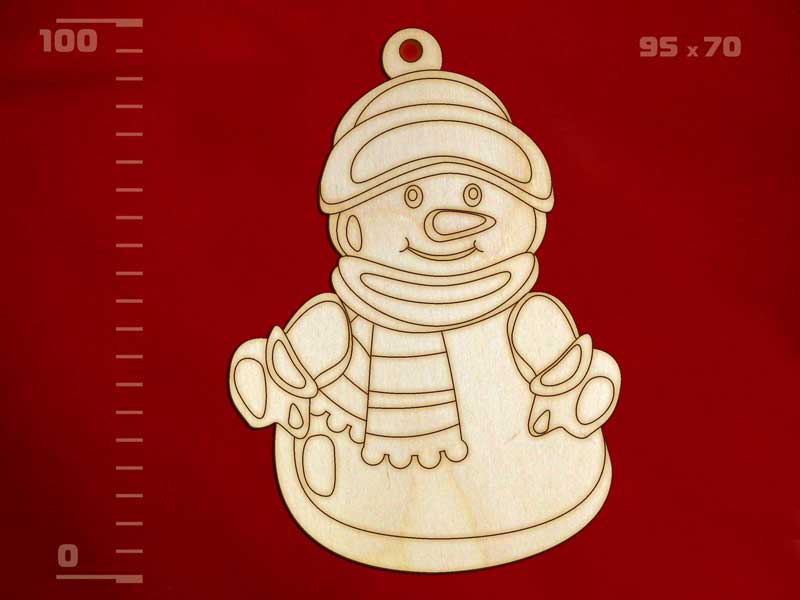 Заготовка для декорирования "Снеговик-1" дерево  Полноцвет 131135