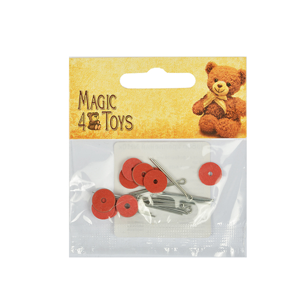 Крепления для игрушек набор качающийся (диски d=10мм (10шт.)+ шплинты) 10комплектов, фанера НК.63614/№10к														