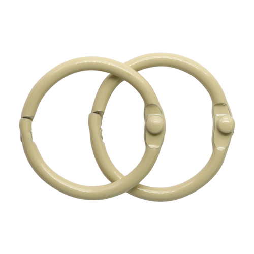 Кольца для альбомов цвет молочный, 25мм, набор 2шт. 7725962/5AS-103														
