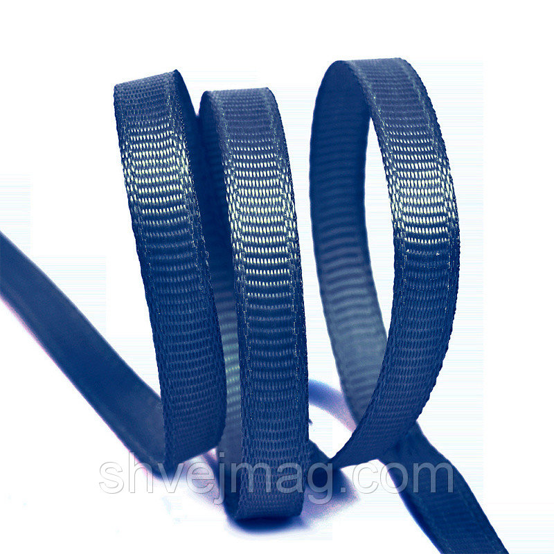 Лента репсовая  6мм т. синий 6мм*25м 371														