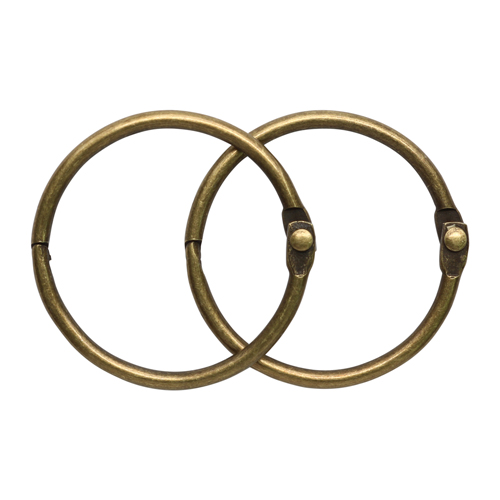 Кольца для альбомов цвет латунь, 40мм, набор 2шт. 7725964/5AS-106														