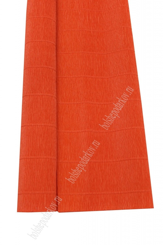 Бумага гофре 17Е/6 оранжевый 50см*2,5м 180гр.  Италия 17Е/6														