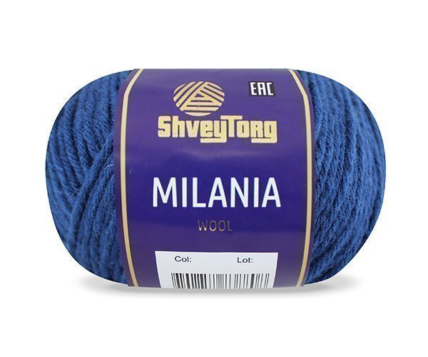 Пряжа "ShveyTorg Milania" 50071 синий 10*50 г. 120м 100% Шерсть  ТУРЦИЯ