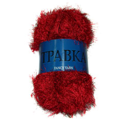 Пряжа "Травка" 761 красный 5*100 г. 110м 100% полиэстер  Германия												