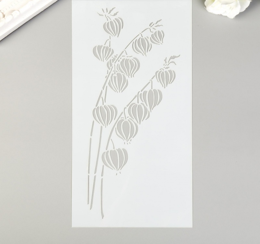 Трафарет для творчества "Физалис" 23х12см пластик  АртУзор 5180347														