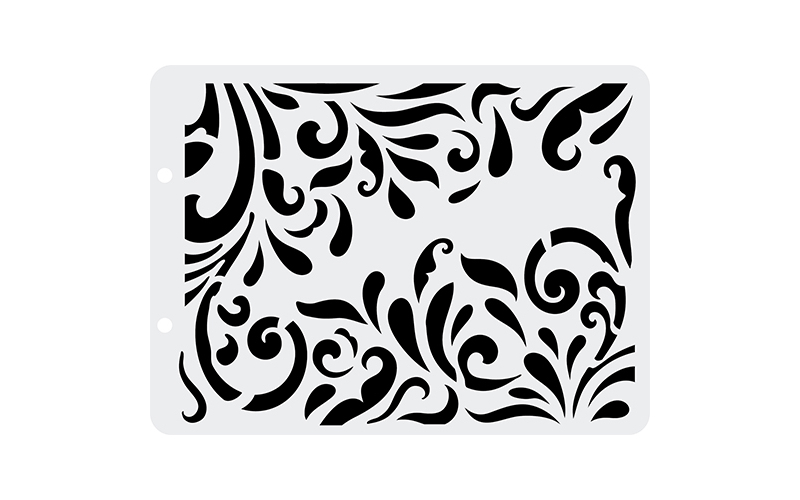 Трафарет пластиковый "Craft Premier", "Растительный узор" 12,5х17см V0012														