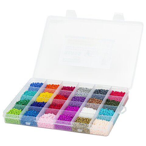 Набор для бисероплетения "Beads set" в контейнере бисер  Brauberg 664696														
