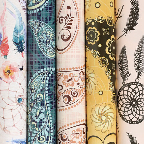 Бумага упаковочная 70*100см Ethnic 2 Золотая сказка 591592														