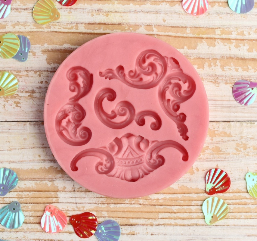 Молд для полимерной глины "Лепнина" № 597 микс силиконовый  АртУзор 2340440														