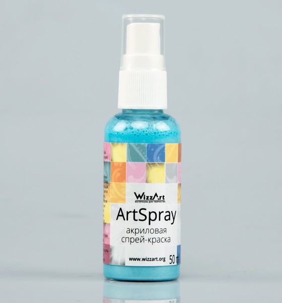 Краски акриловые-спрей Лазурь перл 50мл  WizzArt 18.50														
