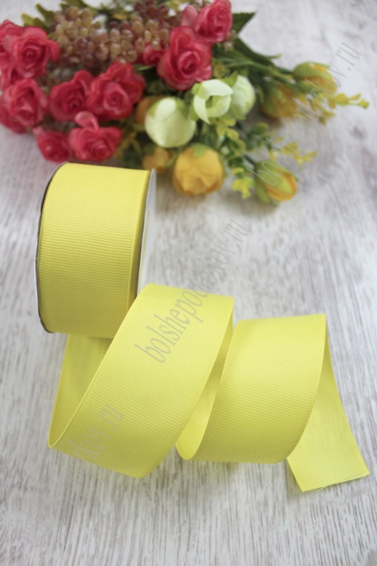 Лента репсовая 40мм желтый 231 40мм*25м 127-105														