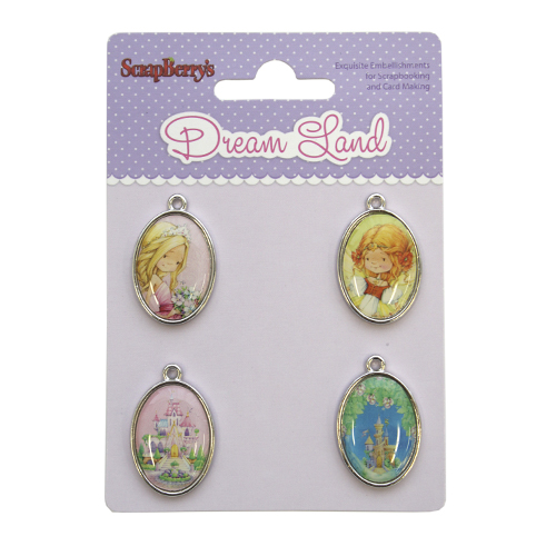 Декор Набор рамочек металл. с эпоксидными стикерами. Подружки (Волшебная страна)  SCRAPBERRYS SCB3409206														