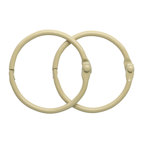 Кольца для альбомов цвет молочный, 35мм, набор 2шт. 7725963/5AS-105														