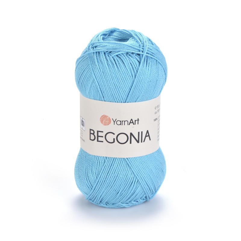 Пряжа "BEGONIA" 5351 т. голубой 50 г. 169м 100% хлопок мерсеризованный  YarnArt														