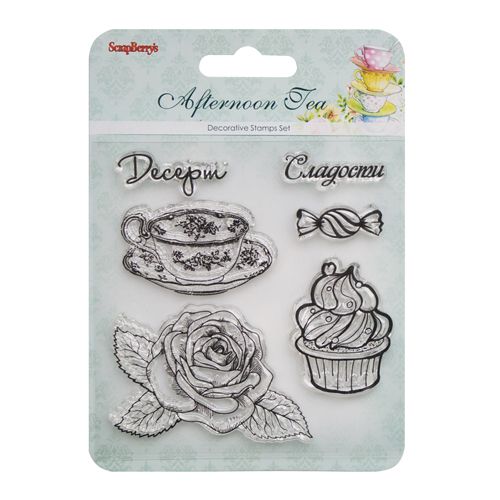 Штамп "Сладости. Десерт" набор 10,5*10,5см  ScrapBerrys SCB4904006														