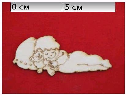 Заготовка для декорирования "Фигурка с магнитом. Спящий ребенок" дерево