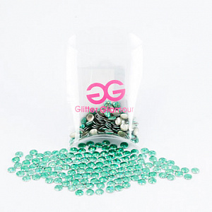 Стразы термоклеевые "Nailheads Round Holo L. Green" 4мм металл 288шт.  ГЕЛА 500183/26529														