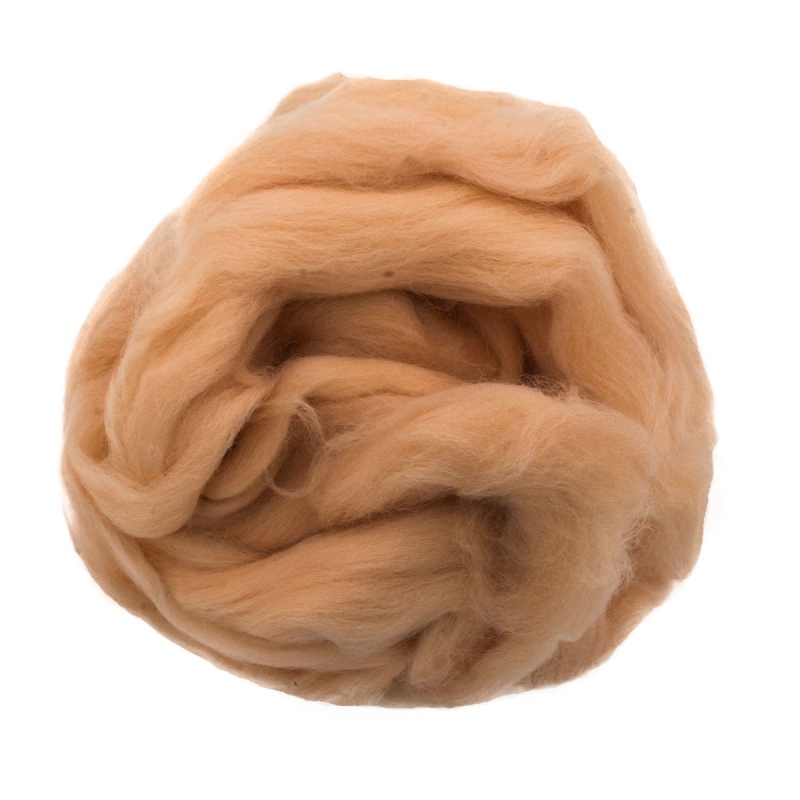 Пряжа "Для валяния" пастельно-оранжевый 50 г.  ORCHIDEA 7747396