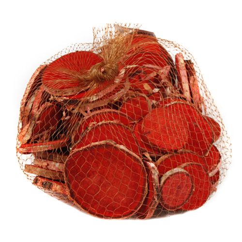 Спилы круглые, красный d=4-7см, h=0,4см 250г.  Айрис 7708982/YW072-1														