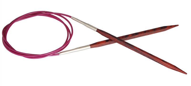 Спицы круговые Cubics D 4,0мм, длина 60см, дерево коричневый  Knit Pro 25323														