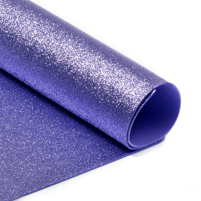 Фоамиран с глиттером цвет "Св. сиреневый" 2мм 20*30см MG.GLIN.H015														