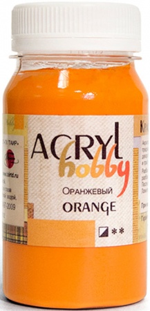 Краски акриловые  1цв. оранжевый "Акрил Хобби" 100мл  ТАИР 0301021														