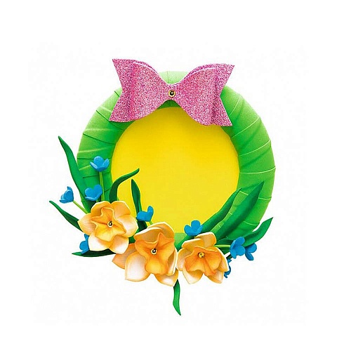 Набор для творчества "Венок-фоторамка "Нарциссы" фоамиран  Волшебная мастерская