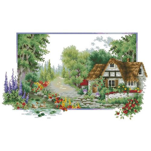 Мозаика "Дом в лесу 2" 7528 65*40см