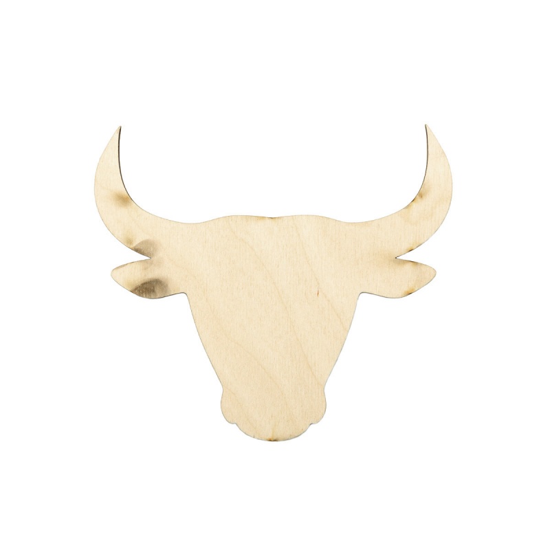 Заготовки деревян. Голова быка 12,5*15*0,3см  (L-1444)  АСТРА 560371/L-1444														