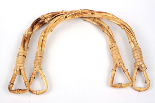 Ручка для сумок размер полукруг D=11см бамбук BG-05														