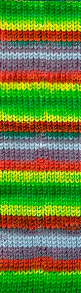 Пряжа "Extra folklorik batik" 4893 меланж сер-зелен-желт-корич. 5*100 г. 220м 100 % акрил  ALIZE 4893