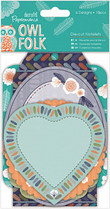 Набор высеченных элементов Owl Folk набор 18шт. PMA157259														