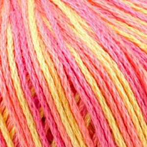 Пряжа "Хлопок мерсеризованный секцион. крашения" 249 разноцвет. 5 10*50 г. 200м 100% хлопок  КАМТЕКС