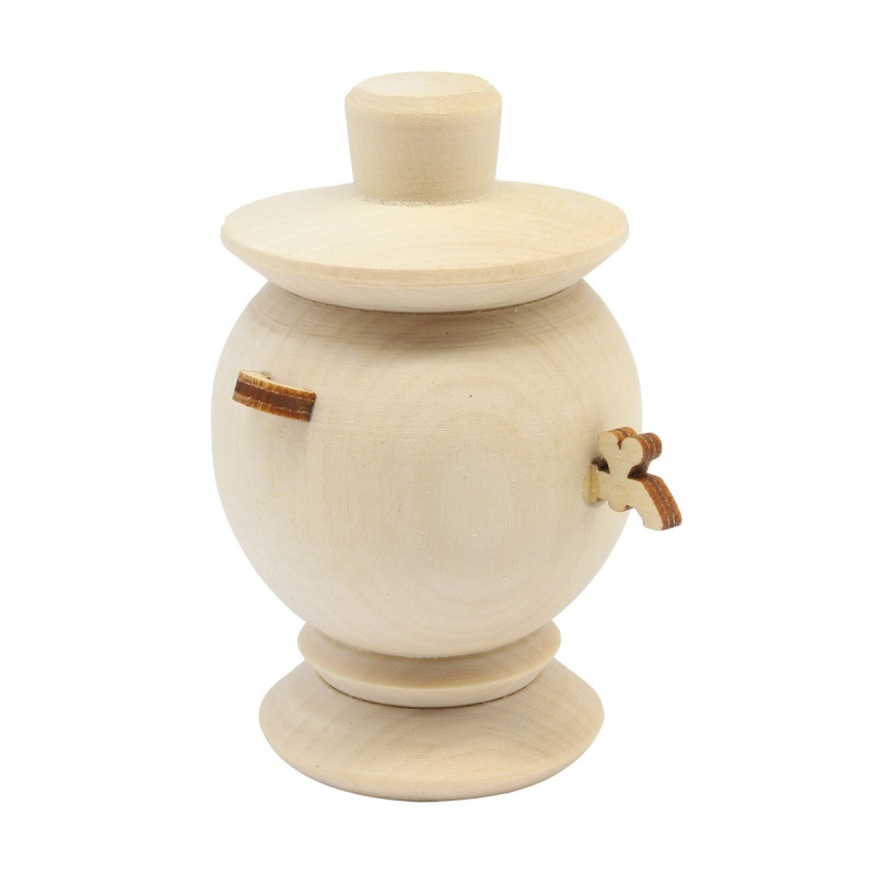 Заготовки деревян. Самовар круглый большой 7*5*4,8см 676635														