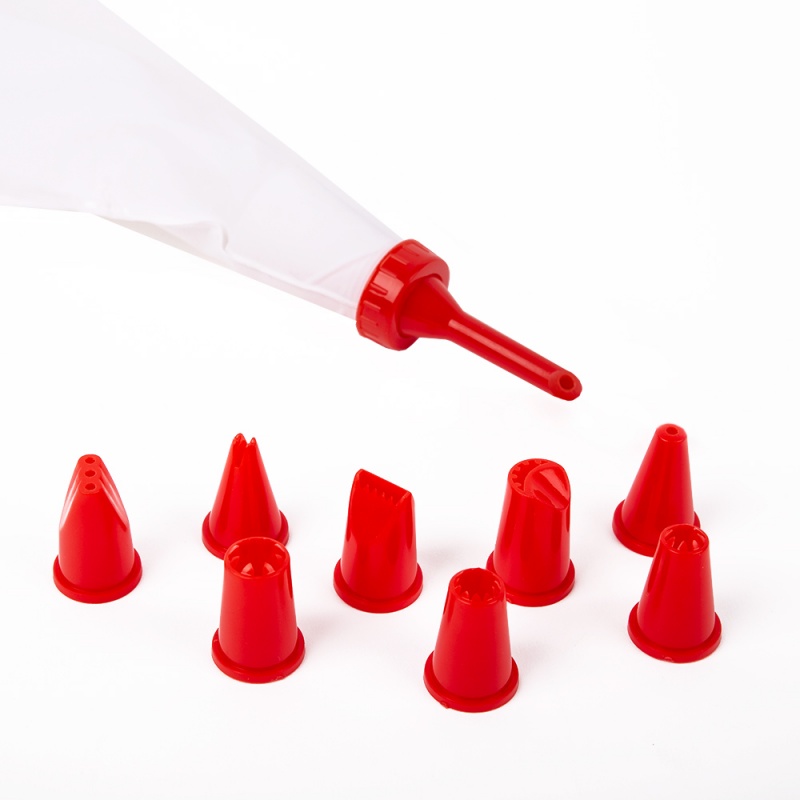 Кондитерский набор (мешок, фиксатор для насадок, насадки-9шт)  S-CHIEF SCF-0014														