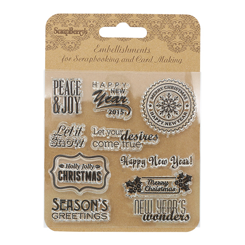 Штамп "Фразы" набор 10,5*10,5см  ScrapBerrys SCB4906009b														